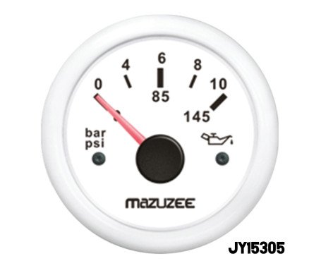 AQUA MARINE - Oil Pressure Gauge - White